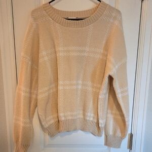 Tan And Cream Oversized Sweater